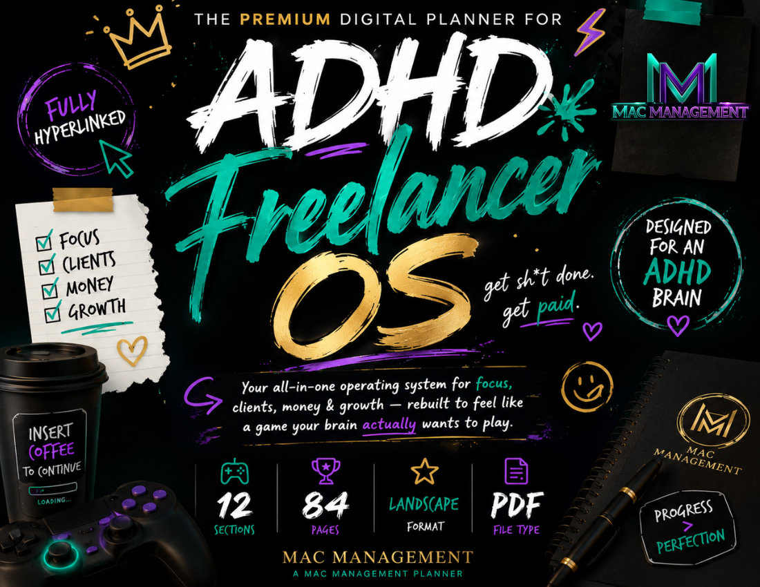 ADHD Freelancer Command Center — original planner preview