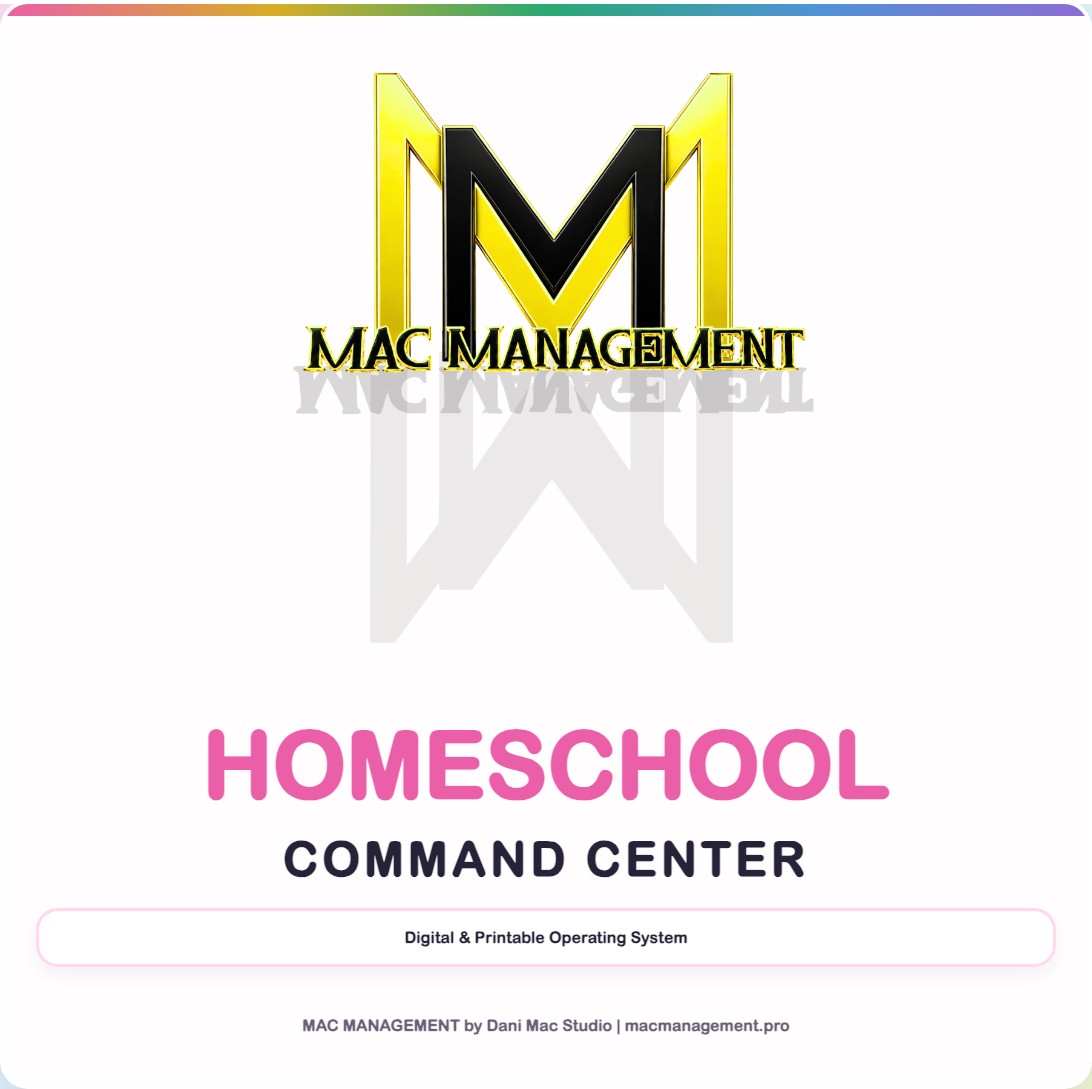 Homeschool Command Center — original planner preview